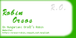 robin orsos business card